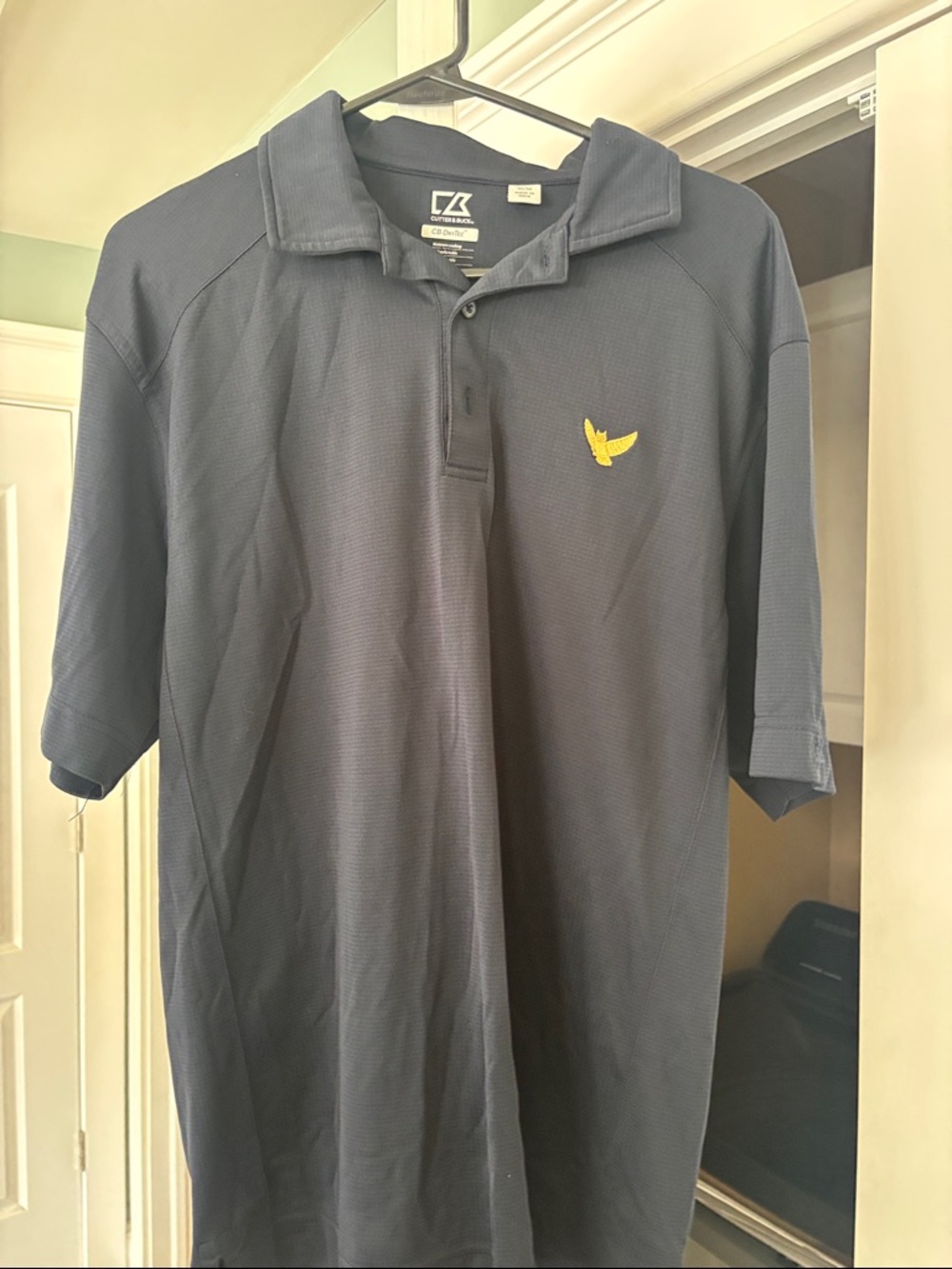 Active USA Navy Polo with Yellow Wing Emblem